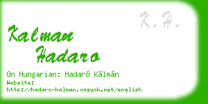 kalman hadaro business card